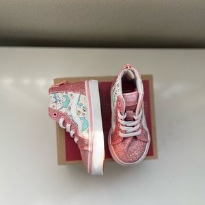 Toddler Pink Glitter Hightop Vans
